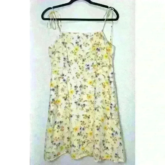 Old Navy Fit & Flare Tie-Strap Linen-Blend Mini Dress Size Large NWT - Picture 4 of 13